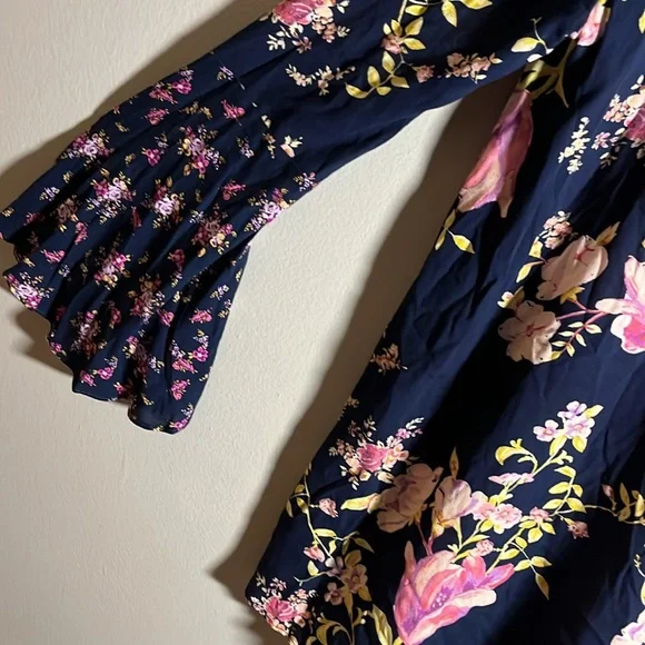 Free People NEW Womens Dress Size Small Floral Midnight Combo Tunic - Picture 4 of 8